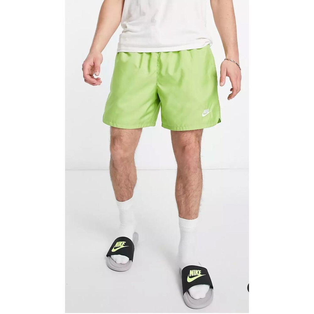Nike Vintage Rare Sportswear Club Woven Track Shorts Nylon Lime Green Large